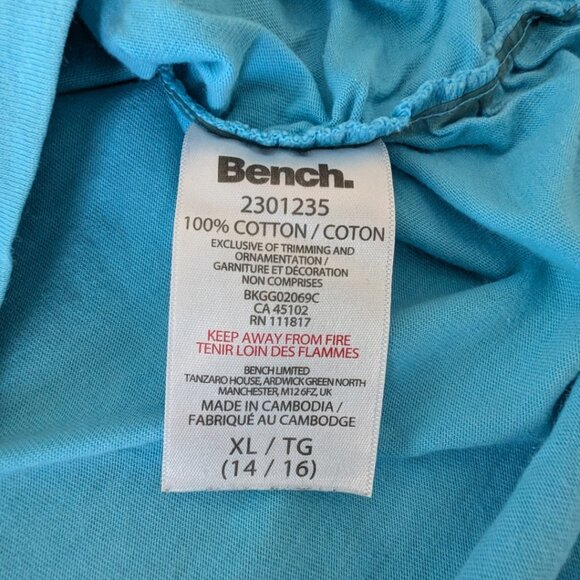BENCH Blue Scrunched Girl's T-Shirt XL (14-16) - Picture 7 of 7
